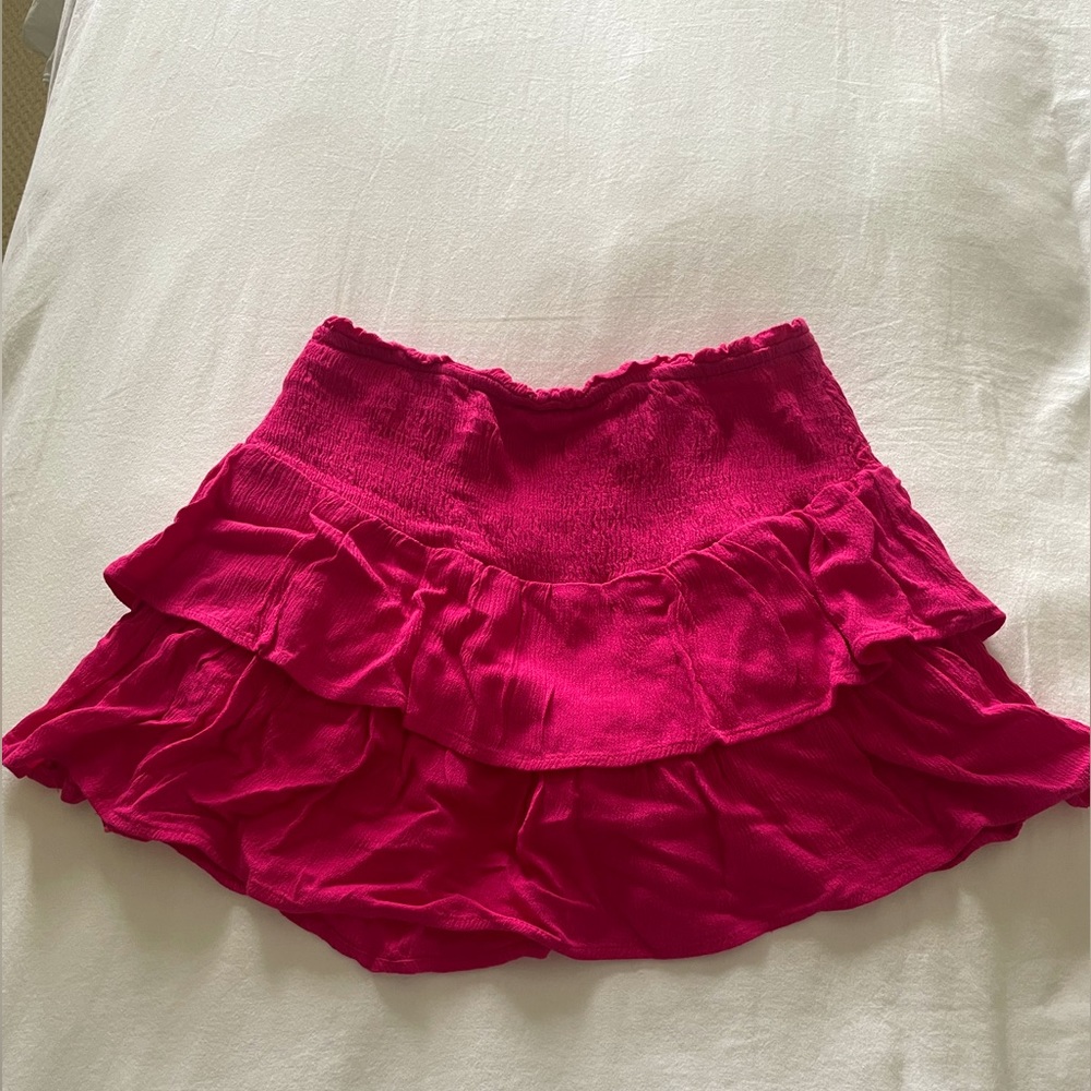 Pink Ruffled Mini skirt